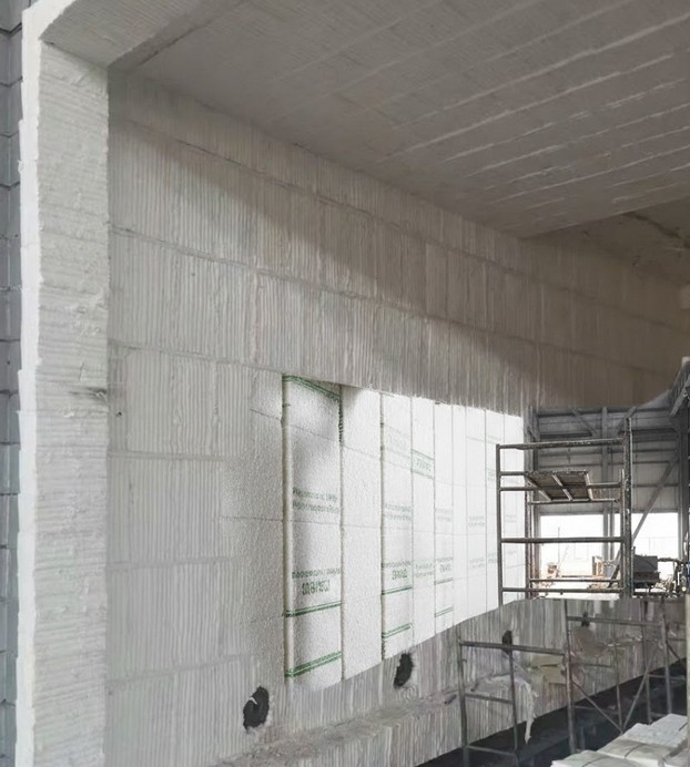 Faced block installation